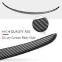 Spoiler Wing Compatible with Tesla Model Y 2020 2021 2022 2023 2024 Rear Trunk Lip Tail Lid Accessories ABS Strong Adhesive Matte Carbon Fiber Style