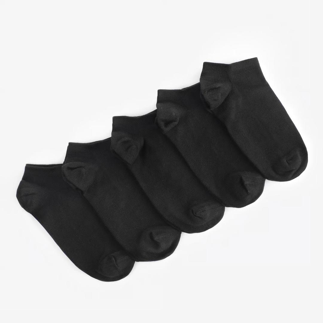 All Black 5-Pack Low Socks M