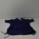 Halcurt Women's Plus Size Half Zip Short Sleeve Rash Guard Swim Top Drawstring Swim Shirt UPF50+ Swimsuit,1X