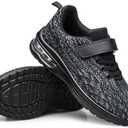 Anlarach Kids Toddler Shoes Boys Girls Athletic Running Shoes Air Cushion Sneakers for Toddler 5 Black