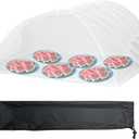 Simply Genius Pop-Up Mesh Food Covers for Outdoors - 6 Pack Extra Large 39" x 24", White, Collapsible & Reusable - Buffet Food Covers & Bug-Net Tent for Picnic, Party & Camping