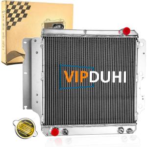 Radiator Aluminum Compatible with 1987-1995 Jeep Wrangler TJ 1997-2006 1990 1991 1992 1993 1994 1998 1999 2000 2001 2002 2003 2004 2005 1988 1989 Rubicon Sport SE Sahara 2.4 2.5 4.0 4.2, 3 Row