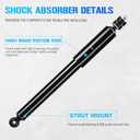 Rear Struts Shock Absorber for 2006-2011 Honda Civic ONLY Sedan 1.3L/1.8L FWD, 2006-2011 Acura CSX ONLY Sedan 2.0L, Strut Shocks Absorbers (Fits 5609 348023) 2007 2008 2009 2010