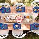 96Pcs Blue Party Decorations for Men Blue Birthday Paper Plates Napkins and Forks Happy Birthday Party Supplies
