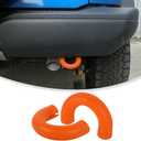 Linskip Tow Hook D Ring Covers Fit for 2021-2024 2025 Ford Bronco Accessories, Rear Bumper Tow Hook Rubber Sleeve Protectors for Bronco Raptor Accessories(Orange)