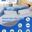 Fanwer Positioning Wedge Pillow for Side Sleeping (3 in 1), 40 Degree Triangle Bed Wedges & Body Positioners for Back Pain, Preventing Bedsores, After Surgery, Knees Elevated, Pregnancy,Off-white Gray