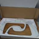 Coffee Table for Living Room Mid Century Modern Center Table with Glass Top and Wood, Transparent/Walnut