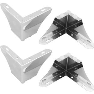 Qtqgoitem Metal Dorm Furniture Desk Table Edge Corner Protector Guard 4pcs Silver Tone (Model: 388 78f 03d 328 9f4)