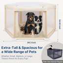 69.3"x69.3"x34.6" Extra Large Dog Playpen Indoor, Tall Puppy Playpen with Removable Roof, Sturdy Fabric Dog Pen for Medium to Large Pets, Spacious Hexagonal Pet Playpen Indoor for Comfort & Security