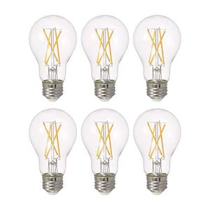 Sylvania Led Truwave Natural Series A19 Light Bulb, 75W Equivalent, Efficient 11W, 1100 Lumens, Dimmable, Clear, 2700K, Soft White - 6 Pack (40807)
