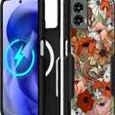 for Moto G 5G 2024 Case - Compatible with MagSafe Women Girls Cute Magnetic Protective Phone Cover Girly Mushroom Flower Heavy Duty Shockproof Design for Motorola Moto G 5G 2024 Cases