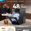 EUHOMY 2.4" Ice Ball Maker Countertop, 2Pcs Ready in 60Mins, 48Pcs/Day, 8H Timer, Self-Cleaning Sphere Ice Maker Machine with Crystal Clear Ice, Round Ice Cube Maker for Whiskey & Bourbon