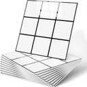 WDILE PVC Peel and Stick Tiles, Self-Adhesive Backsplash Panels for Kitchen, Bathroom, Laundry Walls Waterproof and Easy to Clean Stick-On Backsplash White Checkered 20 PC