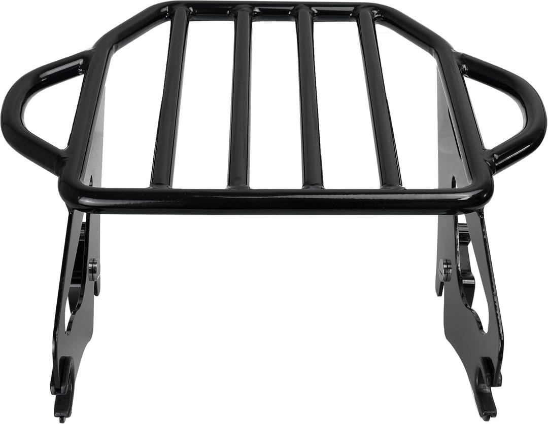 Detachable Luggage Rack 2-Up Mounting Rack Compatible for Harley Davidson Touring Road King Street Electra Glide 2009-2026 Black