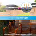 VOLISUN 4x4 Solar Post Cap Light 16pack,Solar Fence - Post Lights Outdoor Waterproof for Wooden/Vinyl Post, White Deck Post Cap Light Solar Powered with Warm White for Garden/Patio/Porch, Black