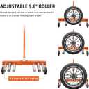 Tire Dolly, Heavy Duty 350LBS Wheel Dolly Adjustable Tire Dolly Tire Lift Tool Easy Lift Tire Moving Cart with 360° Rotatable Wheels, Cart Wheel Lift for Truck Car Vehicle, Auto Repair Shops