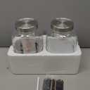 Eleganttime 1 Gallon Glass Drink Dispensers for Parties,2 Pack Beverage Dispenser with Fruit Infuser,Laundry Detergent Dispenser Punch Bowls Water Juice dispensers with Easy Flow Spigot for Outdoor