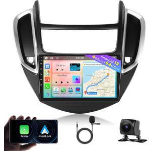 Hikity for Chevrolet Chevy Trax 2014 2015 2016 Radio 8 Core 4+64GB Android 13 Car Stereo 9 Inch IPS Touchscreen Car Radio with Wireless Carplay Android Auto 59UI GPS WiFi 32EQ DSP Backup Camrea