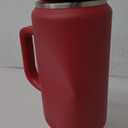 50 oz Tumbler with Handle, Insulated Tumblers with Lid and Straw, Large Metal Sports Water Bottle Jug, Thermal Stainless Steel Travel Coffee Mug Cup, Red