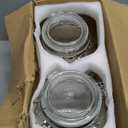 Folinstall 2 Pack 1.5 Gallon Glass Jar with Airtight Lid, 192 oz Square Wide Mouth Mason Jars with Stainless Steel Handle, Large Glass Storage Containers for Canning, Flour, Sugar, Rice, Pickled Eggs