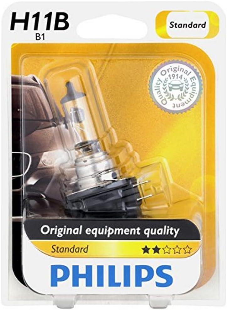 Philips 12363B1 H11B Standard Halogen Replacement Headlight Bulb, Pack of 1 