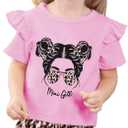 Akyzic Little Girl Skirt Outfit Two Piece Spring Summer Outfit Butterfly Dress Cat Print Skirt Toddler Girl Outfit Set (18-24 Months, Pink/Figure)