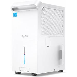 6,000 Sq.Ft Most Efficient Energy Star 2025 Dehumidifier,Vellgoo Max 140 Pint/D Smart Compressor Dehumidifier for Basement with Drain Hose, for Home,Large Rooms (White)