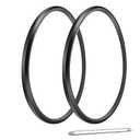 Wheelchair Rear Wheel Replacement Tire, 24 "X 1" Universal Flat-Free Polyurethane Tire,Equipped with installation tools, Wheelchair accessories for all brands(3 Pair)
