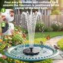 AISITIN Solar Fountain, Solar Bird Bath Fountains Pump with 6 Nozzles, 2026 Upgraded Free Standing Floating Solar Powered Water Fountain Pump for Bird Bath, Garden, Pond, Pool and Outdoor