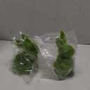 Wesiti 2 Pcs Easter Flocked Moss Bunny Decor Figurines Resin 4.5/5.5 Inches Green Rabbit Decoration Artificial Faux Moss Bunny Rabbit Table Decor for Spring Easter Outdoor Garden Baskets Yard