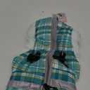 FUAMEY Dog Winter Coat - Jacket with Built-in Harness, Padded Vest for Cold Weather, Reflective Clothes for Small to Large Dogs, Green Plaid