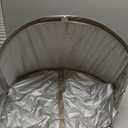 XL Universal Chair Canopy Umbrella, UPF 50+ Foldable Sun Shade Attachment with Adjustable Clamp, Fits Most Brands Beach, Camping, Lawn, Tanning, Zero Gravity, Lounge & Fishing Chairs (Beige_1Pack)