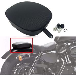 Solo Rear Passenger Seat for Harley Davidson Sportster X48 XL883 XL1200 72 2004-2019 Motorcycle Accessories Leather Pillion Cushion Pad (Black-E)