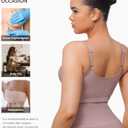FeelinGirl Zip Front Closure Bras for Women No Underwire Compression Post Surgery Bra with Wide Adjustable Straps M 