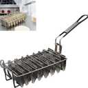 Tortilla Fryer Taco Fryer Basket,Taco Shell Fryer, Holds 8 Shells Deep Fryer Taco Holders Basket with Detachable Grip Handle