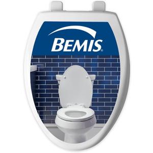 Bemis 170 Durable Plastic Toilet Seat, Elongated, White