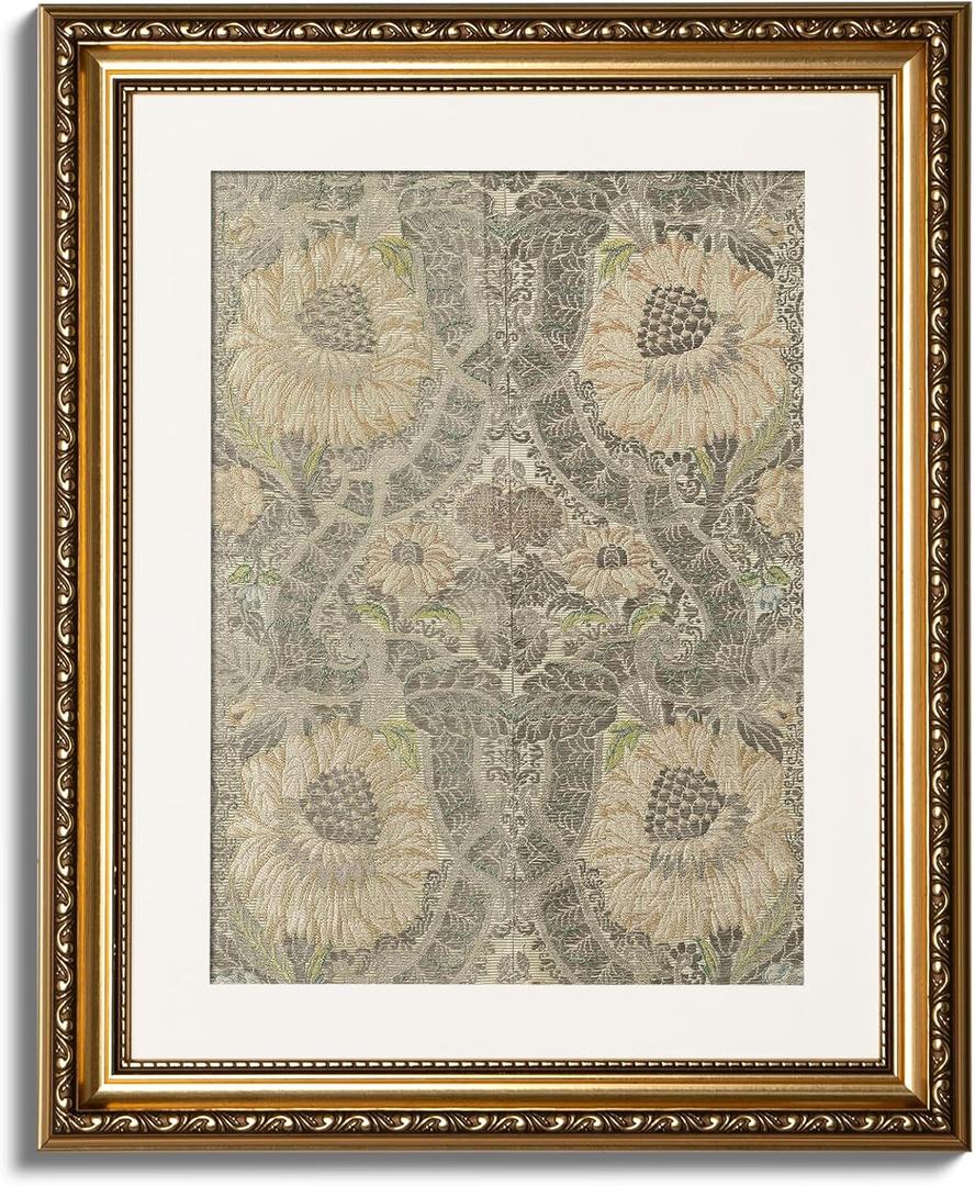 ARPEOTCY Gold Framed Pattern Wall Art, Living Room Bedroom Boho Wall Decor, Rustic Farmhouse Cottage Decor, Canvas Prints Art, Antique Picture Frame Floral Tapestry Vintage Paintings,13x16 Inch (Peonies and Leaves Pattern) ARPEOTCY Gold Framed Pattern Wall Art, Living Room Bedroom Boho Wall Decor, Rustic Farmhouse Cottage Decor, Canvas Prints Art, Antique Picture Frame Floral Tapestry Vintage Paintings,13x16 Inch (Peonies and Leaves Pattern)