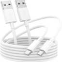Car Carplay Cable for iPhone 15/16/17 Charger Cord,USB A to USB C Fast Charging Cable 3FT 2Pack Compatible for Apple 17 Pro Max/16 Plus/for IPad Pro 12.9/11/Air 5th/4th Mini Gen Type C Charge (White)