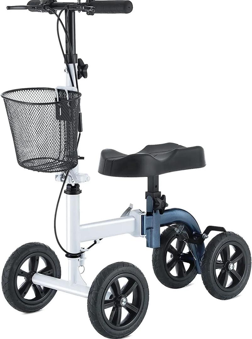 RINKMO Knee Scooter,All-Terrain Foldable Knee Scooter Walker GWM-9152