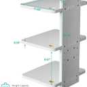 WALI Floating TV Shelf, 3 Tier Projector Shelf for DVD Players, Routers, Game Consoles, Cable Boxes, Living Room Decor Accessories, Wall Mount Shelves Holds Up to 22lbs (CS303NW), 3-Shelf, White
