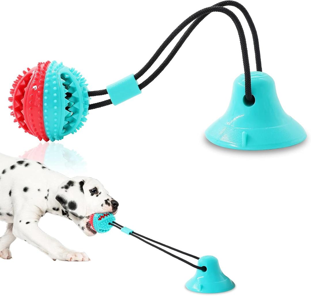 Dog Toys Chew Toys for Aggressive chewers, Puppy Training Treats Teething Rope Toys for Boredom Dog Puzzle Treat Food Dispensing Ball Toys for Puppies Teething (Blue)