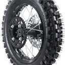 80/100-12 3.00-12 Tire Tube,12" Rear 15mm Axle Rim Wheel With Brake Rotor and 428 41T Sprocket For Apollo SSR 50cc 125cc XR CRF Dirt Pit Bike Tao Kayo TSD 110 TD 125