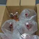 Pink Coupe Glasses Set of 6, Heart Shaped Martini Glasses with Golden Rim Fancy Cocktail Glassware Champagne Flutes for Valentine's Day Wedding Galantines Day