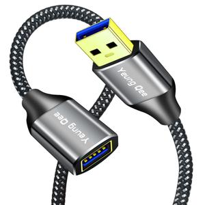 USB 3.0 Extension Cable 1.5 ft,5Gbps High Speed USB 3.0 Type A Male to Female Extension Cord,USB Extension Lead Compatible with USB Flash Drive, Hard Drive, Card Reader,Scanner,Keyboard (1.5FT)