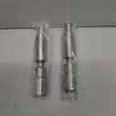 Salt and Pepper Grinder Set of 2, Stainless Steel Push Button Grinder Modern Design Thumb Grinder, for Black Pepper, Sea Salt and Himalayan Salt, Spice and Salt