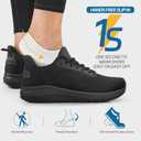 2 x Non Slip Shoes for Men Food Service Slip Resistant Work Shoe Mens in Restaurant Kitchen Chef Slip On Walking Sneakers Breathable Lightweight (Black)