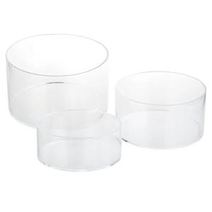 Clear Acrylic Round Display Nesting Riser Stands with Hollow Bottom, Transparent Cylinder Acrylic Display Stands Pedestal Base, 6"x3", 7"x4"