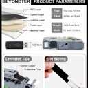 Tze-335 TZe335 Black Label Maker Tape Compatible with Brother P Touch Label Tape TZ TZe 12mm 0.47 Laminated with P Touch PT-H110 PT-D210 PT-D400 PT-D600,White on Black 4-Pack