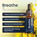 BREATHE 8-IN-1 Mullein Drops for Lungs & Airways 2 fl.oz. - Peppermint, Thyme, & Mullein Leaf Extract - Lung Detox for Smokers - Break up Mucus & Breathe Clear- GMO-Free & Made in USA- 2 months supply, EXP: 06/2027