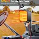 Golf Cart Heater, 36V Electric Battery Operated Heater for Golf Cart Accessories, 400W Safe & Quiet Carbon Fiber Heating, Compatible with Club Car/Yamaha/EZGO